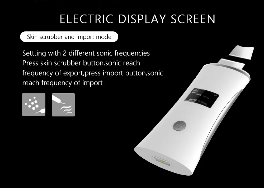 Ultrasonic Skin Scrubber Curved Design Facial Spatula