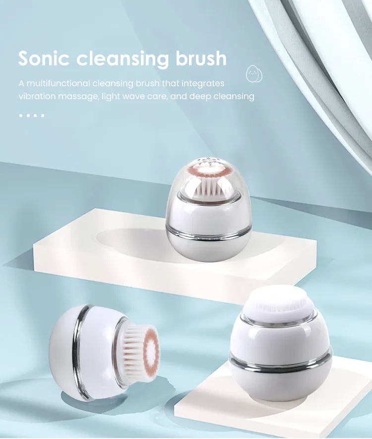 Wash Face Machine Headband Vibration Silicone Facial Cleansing Brush