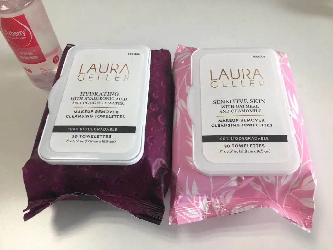 Waterproof Oil Free Sensitive Skin Unscented Faces Makeup Remover Wipes