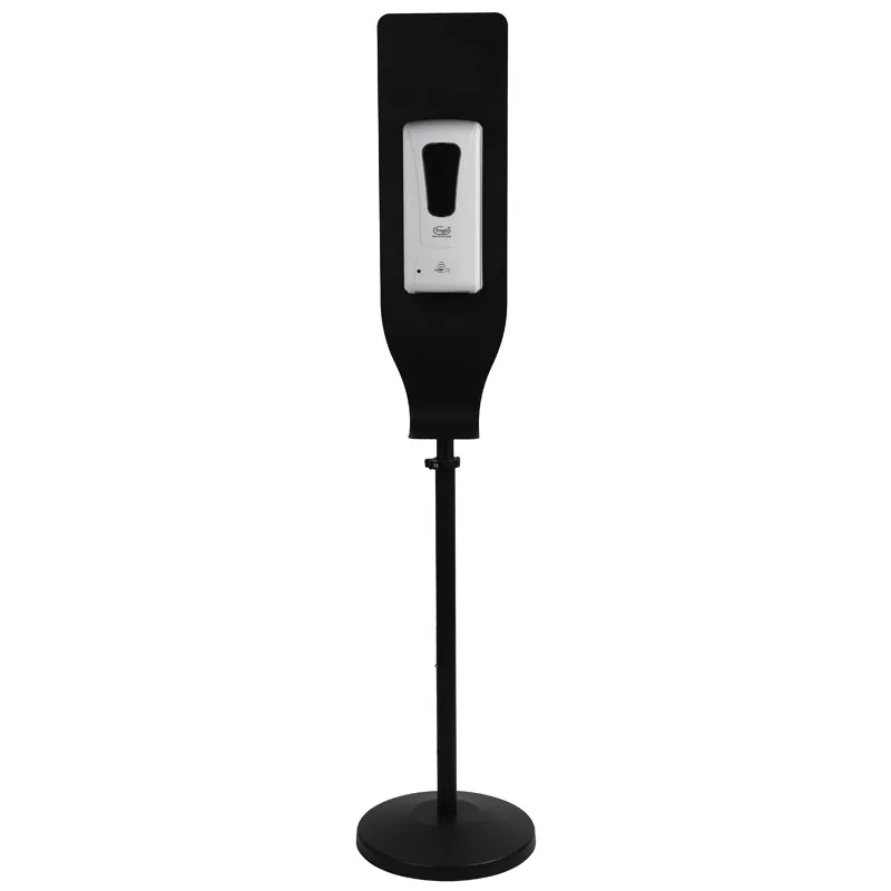 Wholesale 1200ml Hotel Hospital Wall Mounted Liquid Soap Dispenser Touchless Stainless Steel Floor Stand with Ad Board Automatic Hand Sanitizer Soap Dispenser