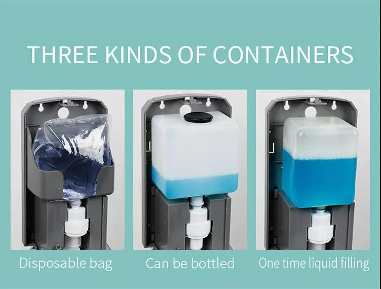 Wholesale 1200ml Hotel Hospital Wall Mounted Liquid Soap Dispenser Touchless Stainless Steel Floor Stand with Ad Board Automatic Hand Sanitizer Soap Dispenser