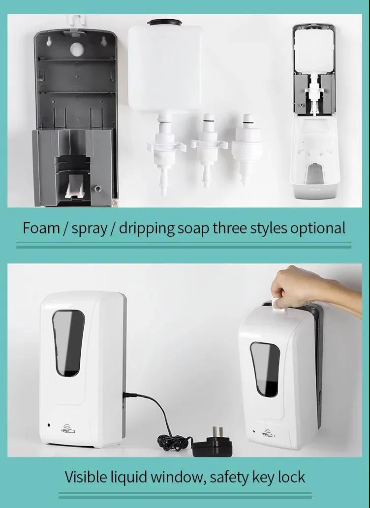 Wholesale 1200ml Hotel Hospital Wall Mounted Liquid Soap Dispenser Touchless Stainless Steel Floor Stand with Ad Board Automatic Hand Sanitizer Soap Dispenser