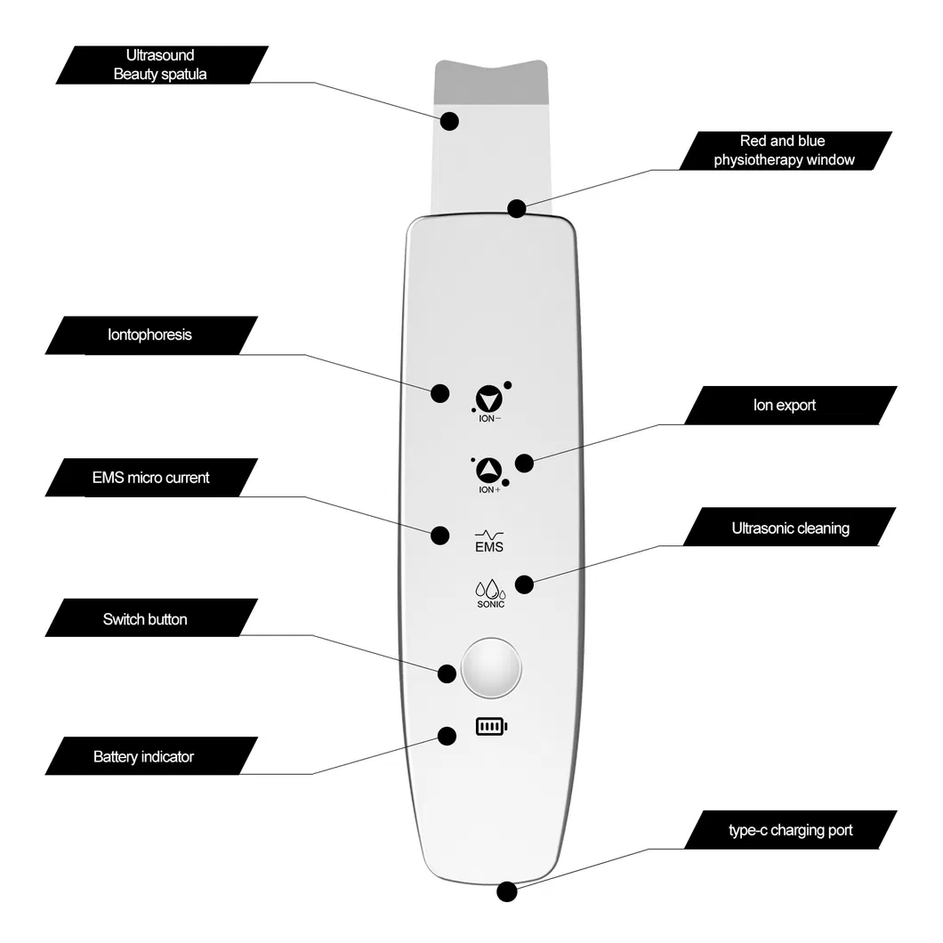 Wholesale Ultrasonic Skin Scrubber Multi-Functional Beauty Equipment for Women Home Use Dead Skin Blackhead Remove