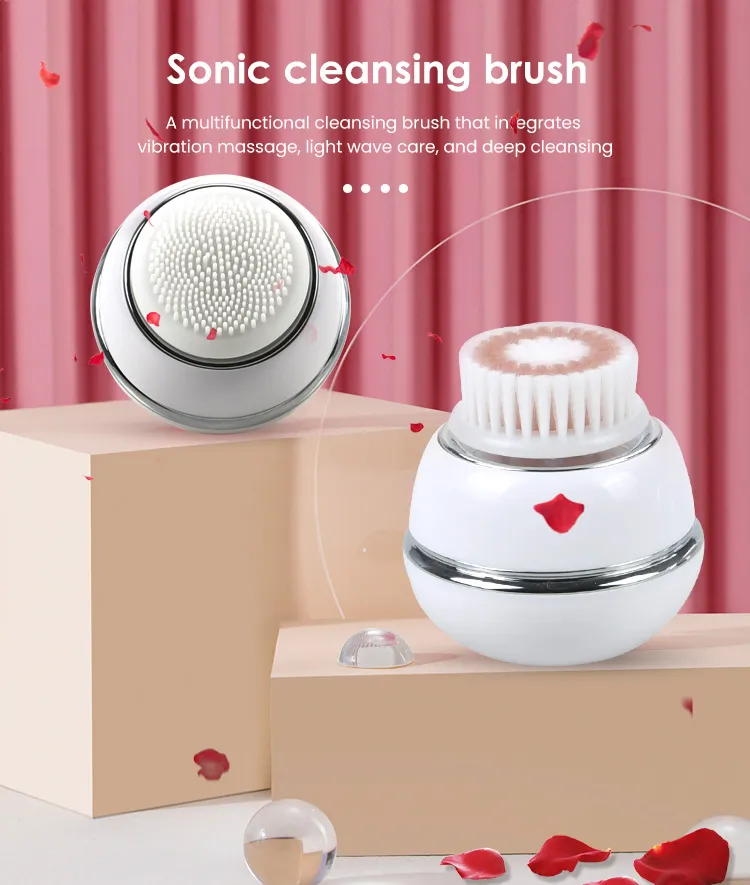 Wireless Electric Ultrasonic Face Silicone Cleansing Beauty Device Facial Cleansing